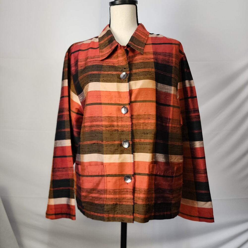 Tantrums Collection Eclectic Vintage Silk Button Up Blouse